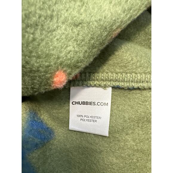 Chubbies “Naturalist” 1/4 zip Green Fleece Pullover men sz M - Picture 8 of 9